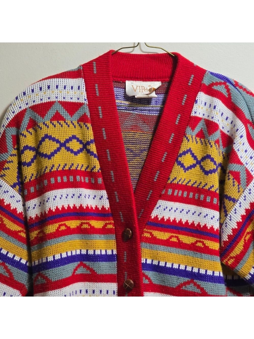 Multicolor Patterned Men's Sweater - Picture 3 of 8